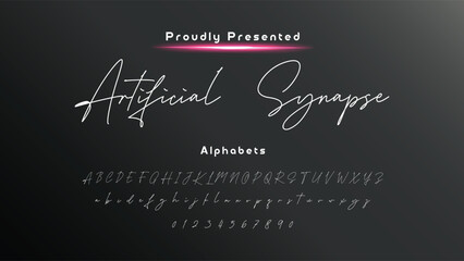 Hand drawn vector alphabet. Modern monoline signature script font. Elegant Signature Font. Best Alphabet Beautiful Calligraphy Signature Font