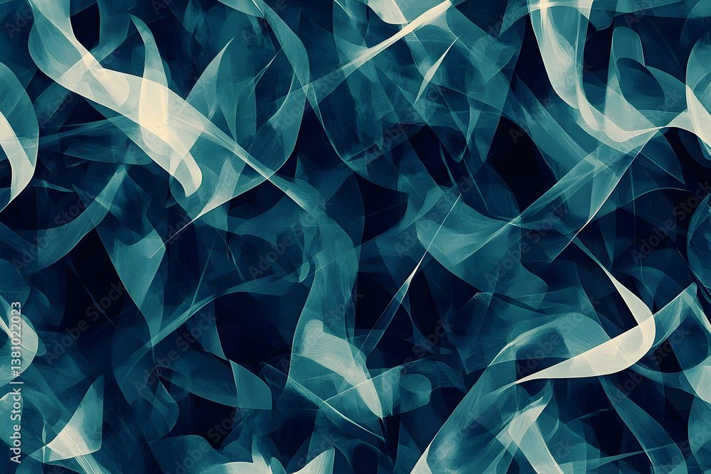 Aufkleber an abstract image featuring swirling fluid shapes and forms