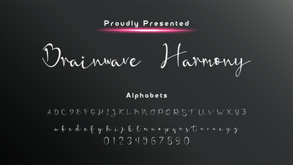 Hand drawn vector alphabet. Modern monoline signature script font. Elegant Signature Font. Best Alphabet Beautiful Calligraphy Signature Font