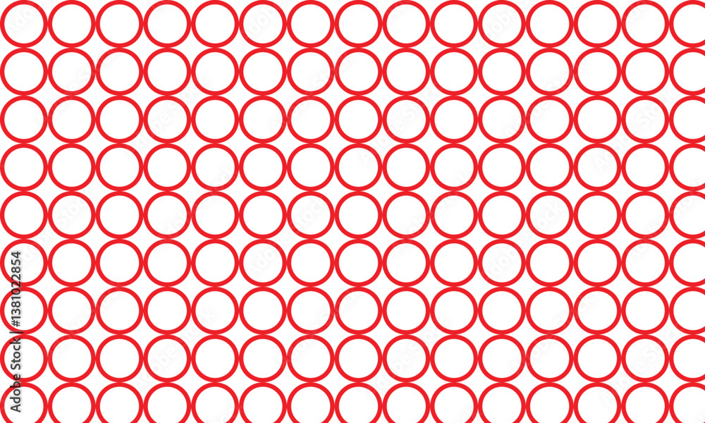 Poster abstract geometric red outline circle pattern can be used background, banner, poster.