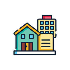 Fototapeta premium Stylish Leasehold Property Icon Illustration