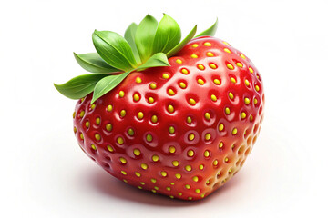 Red Strawberry Isolated on Transparent Background Generative AI Image