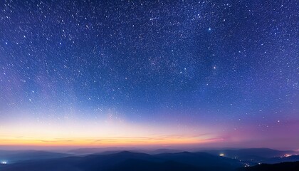 early sky with starry shiny stars in morning light for background