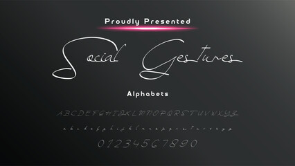 Hand drawn vector alphabet. Modern monoline signature script font. Elegant Signature Font. Best Alphabet Beautiful Calligraphy Signature Font