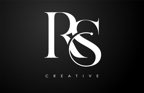 RS Serif letter Logo Design. Elegant rs vector alphabet letters concept symbol.