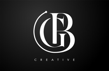 GB Serif letter Logo Design. Elegant gb vector alphabet letters concept symbol.