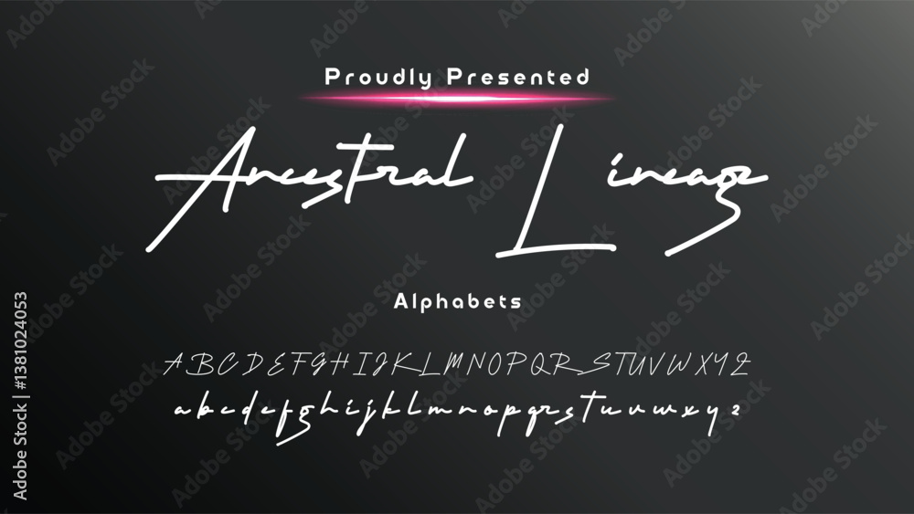 Poster hand drawn vector alphabet. modern monoline signature script font. elegant signature font. best alph