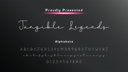 Hand drawn vector alphabet. Modern monoline signature script font. Elegant Signature Font. Best Alphabet Beautiful Calligraphy Signature Font