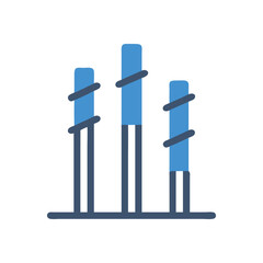  Poles and Piles Icon for Construction Materials