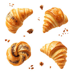 Croissant isolated white background