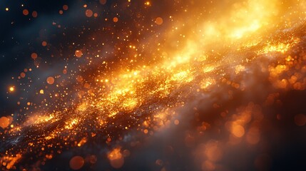 Obraz premium Fiery Celestial Galaxy: A Cosmic Inferno