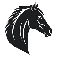 horse head silhouette illustration