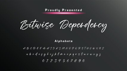 Hand drawn calligraphic vector monoline font. Distress signature letters. Modern script calligraphy type. ABC typography latin signature alphabet.