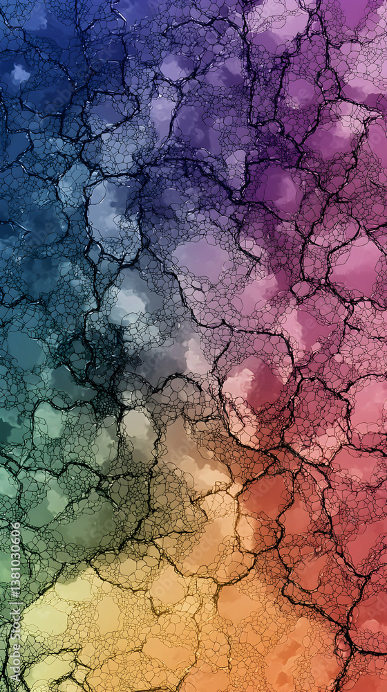 Poster abstract colorful pixelated background with rainbow gradient