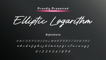 Hand drawn calligraphic vector monoline font. Distress signature letters. Modern script calligraphy type. ABC typography latin signature alphabet.
