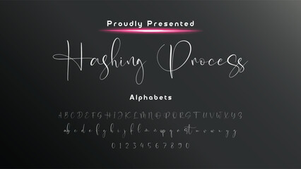 Hand drawn calligraphic vector monoline font. Distress signature letters. Modern script calligraphy type. ABC typography latin signature alphabet.