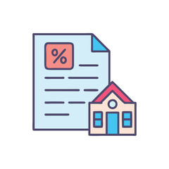  Stylish Property Tax Form Icon Illustration