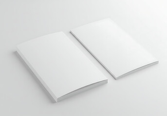 White brochure mockup template design for branding and marketing presentation and advertisement material