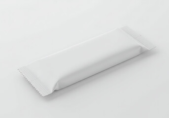 White blank candy bar wrapper mockup template for branding and package design presentation isolated