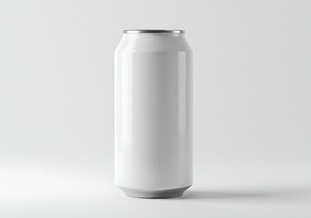 White aluminum can mockup template for soda beer energy drink packaging and branding presentation