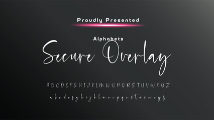 Hand drawn calligraphic vector monoline font. Distress signature letters. Modern script calligraphy type. ABC typography latin signature alphabet.