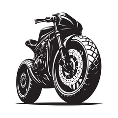 Obraz premium black motorcycle isolated on white