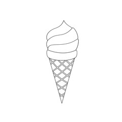 ice cream cone outline