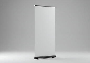 Retractable banner stand mockup display for trade show advertising and marketing presentation template
