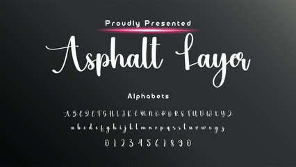 Hand drawn calligraphic vector monoline font. Distress signature letters. Modern script calligraphy type. ABC typography latin signature alphabet.