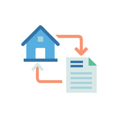  Real Estate Transaction Icon for Buyer-Seller Interaction