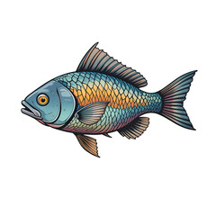 Fototapeta premium fish on a white background