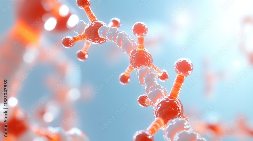 Poster highly detailed macro view of nanotechnology manipulating molecular structures in bioengineered envi