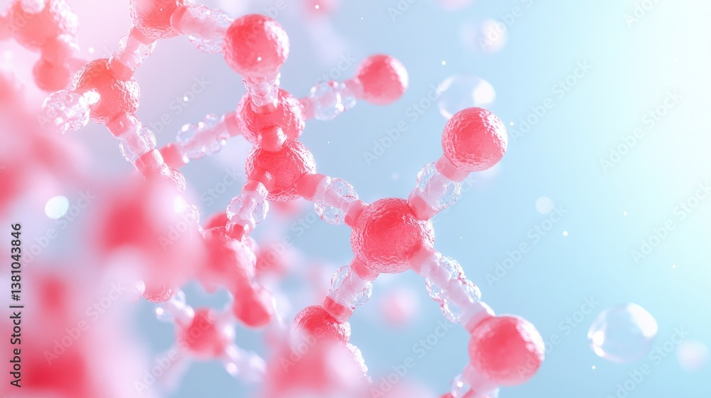 Aufkleber highly detailed macro view of nanotechnology manipulating molecular structures in bioengineered envi