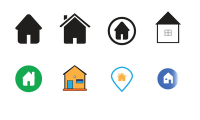 house vector icon set on white