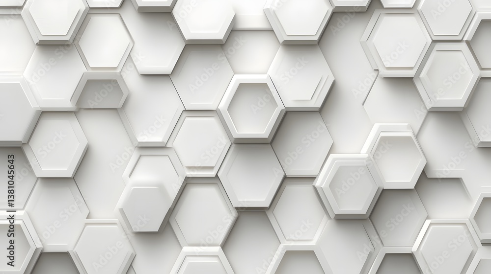 Poster sophisticated high-tech geometric hexagon pattern design for sleek digital backgrounds