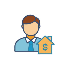  Real Estate Seller Agent Design Icon