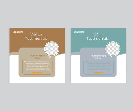 Client Testimonial Design Template . Modern Client Feedback Template . Elegant Client Testimonial Design. Professional Testimonial Graphic Template .


