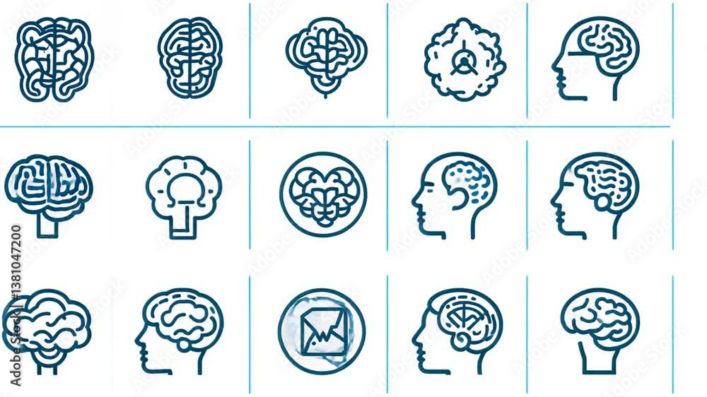 Poster coding icons representing programming concepts and technology generative ai