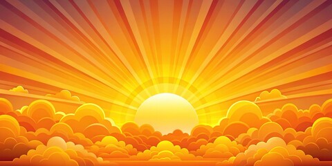 Fototapeta premium Sunrise Clipart - Morning Light Illustrations