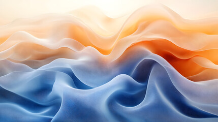 Fototapeta premium A blue and orange wave pattern