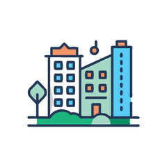 Fototapeta premium Icon of Advanced Urban Development