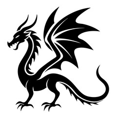 Majestic Dragon Silhouette Vector Art 