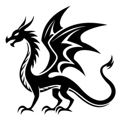Majestic Dragon Silhouette Vector Art 