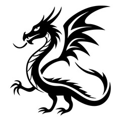 Majestic Dragon Silhouette Vector Art 
