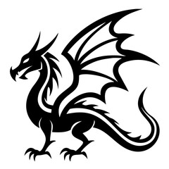 Majestic Dragon Silhouette Vector Art 