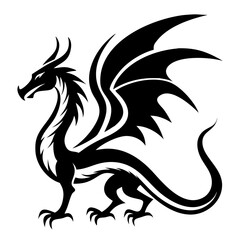 Majestic Dragon Silhouette Vector Art 