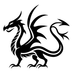 Majestic Dragon Silhouette Vector Art 