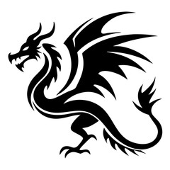 Majestic Dragon Silhouette Vector Art 