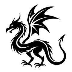 Majestic Dragon Silhouette Vector Art 