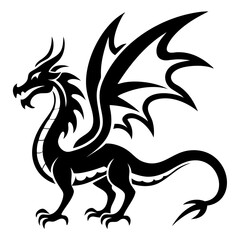 Majestic Dragon Silhouette Vector Art 